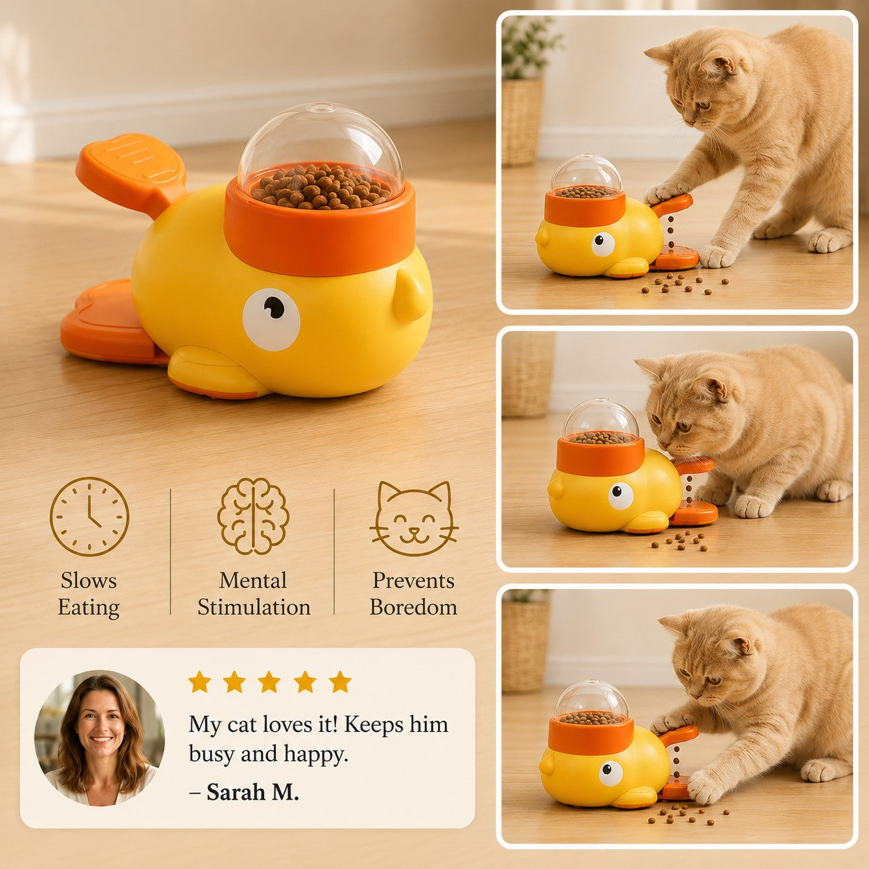 Interactive Pet Enrichment Feeder